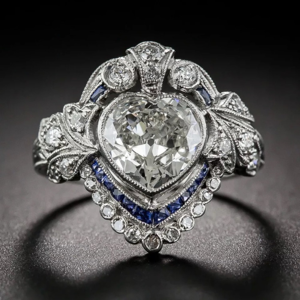 Moissanite Custom Made ArtDeco 2.68 ctw